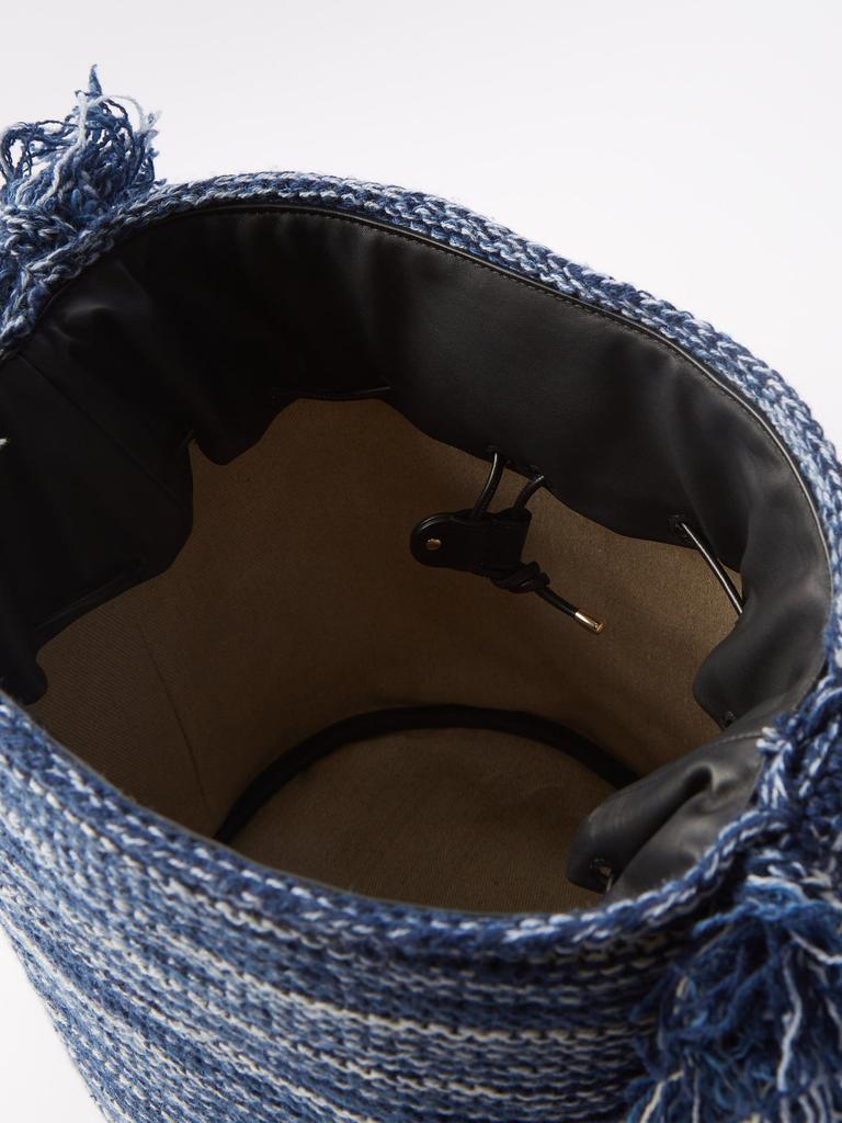 商品Chloé|Jorge striped recycled-cashmere bucket bag,价格¥10666,第7张图片详细描述