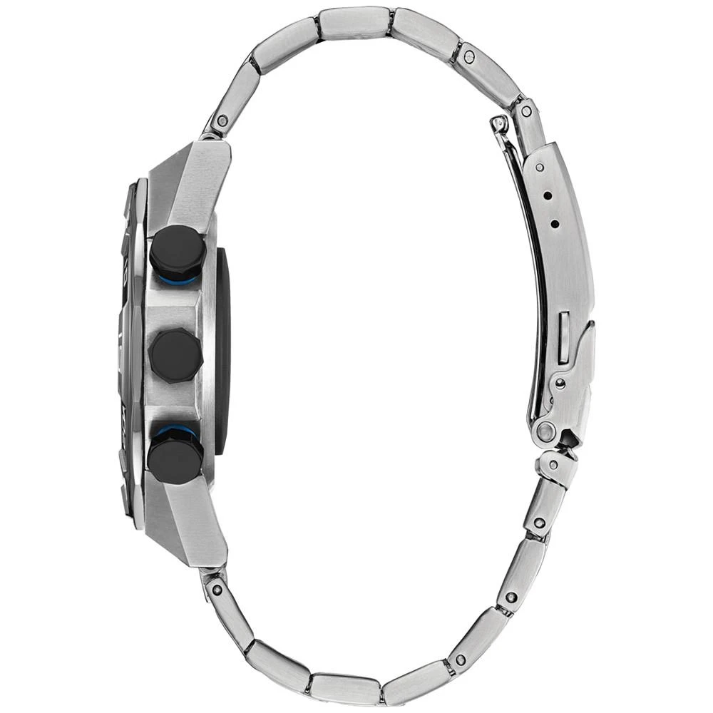 商品Citizen|Men's CZ Smart Hybrid HR Silver-Tone Stainless Steel Bracelet Smart Watch 44mm,价格¥2802,第2张图片详细描述