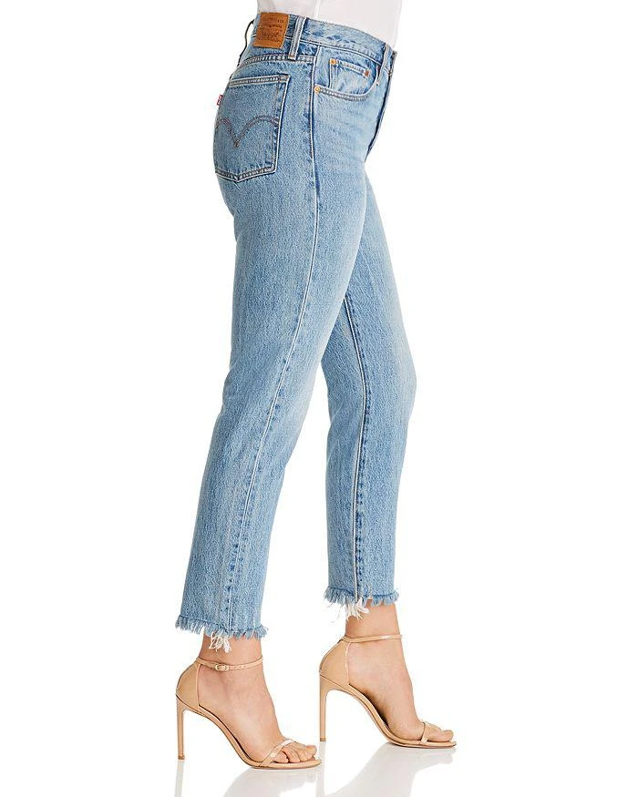 Wedgie Icon High Rise Fray Hem Straight Leg Ankle Jeans in Shut Up 商品