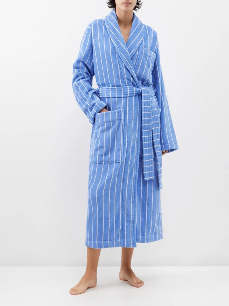 商品Tekla|Striped cotton-terry bathrobe,价格¥1016,第2张图片详细描述