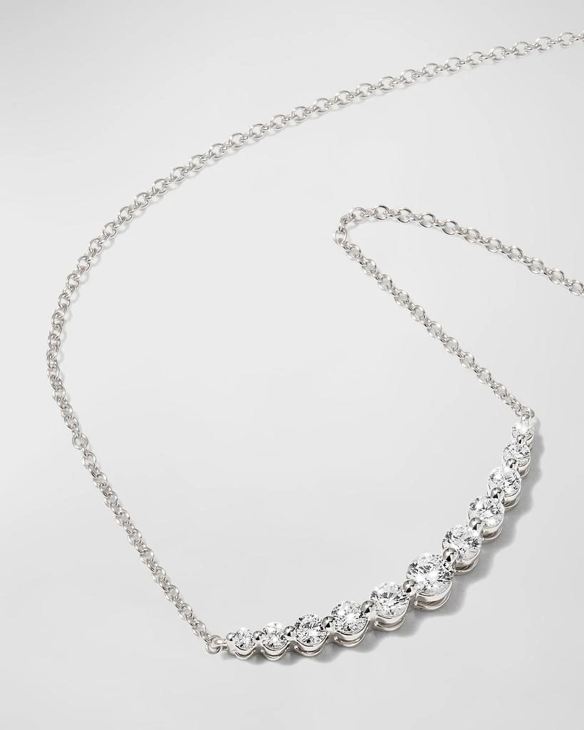 商品Memoire|White Gold Round 11-Diamond Necklace, 18"L, 0.56-0.65tcw,价格¥17980,第3张图片详细描述