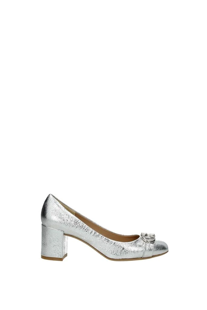 商品Salvatore Ferragamo|Pumps garda Leather Silver,价格¥2041,第1张图片