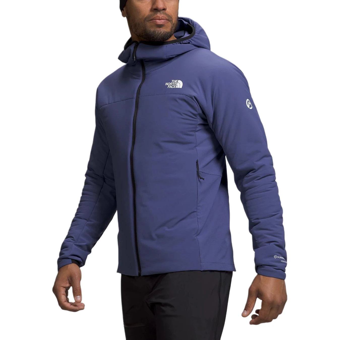 商品[国内直发] The North Face|北面 Summit Series Casaval Hybrid Hoodie 纯色标志拉链连帽长袖夹克外套 男款 蓝色,价格¥1969,第4张图片详细描述