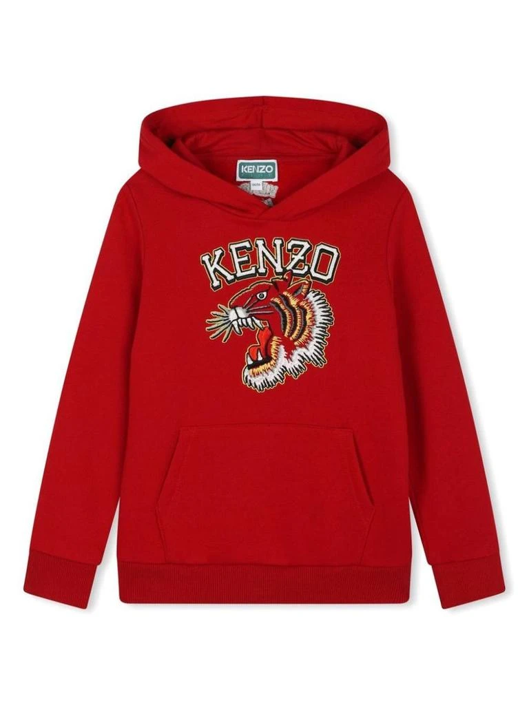 商品Kenzo|Kenzo Kids Tiger Logo Embroidered Hoodie Clothing,价格¥1680,第1张图片