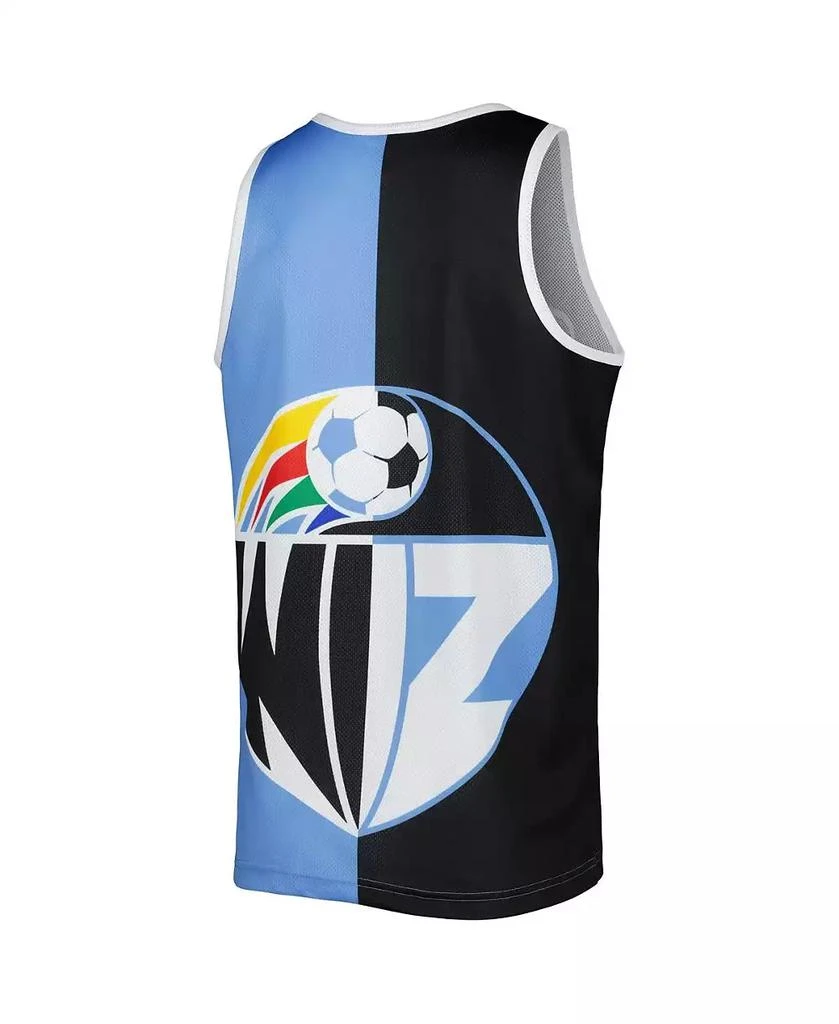商品Mitchell & Ness|Men's Black/Sky Blue Sporting Kansas City Sublimated Split Logo Tank Top,价格¥629,第3张图片详细描述