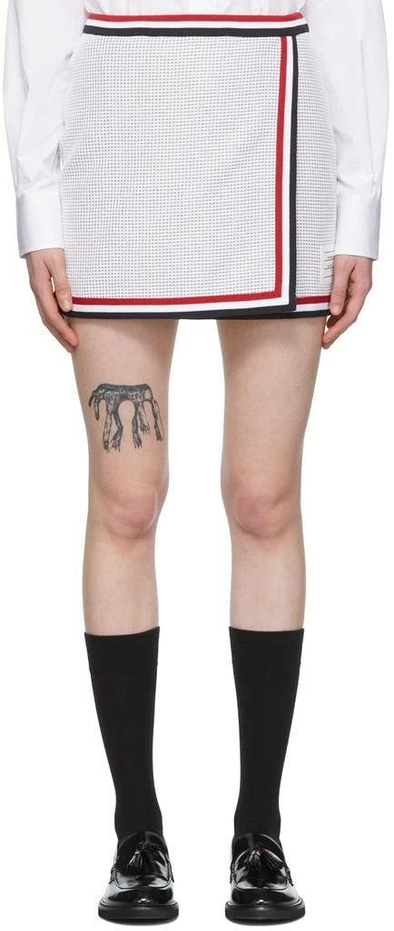 商品Thom Browne|Grey Cotton Mini Skirt,价格¥1591,第1张图片