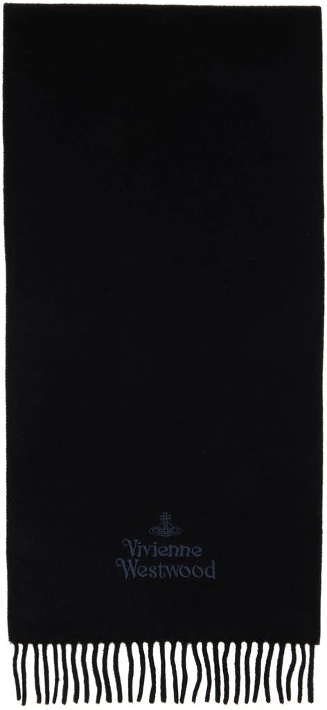 商品Vivienne Westwood|Black Embroidered Orb Scarf,价格¥934,第1张图片