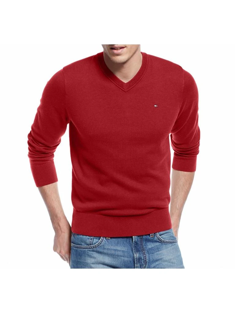 商品Tommy Hilfiger|Mens Cotton Long Sleeves V-Neck Sweater,价格¥229,第1张图片