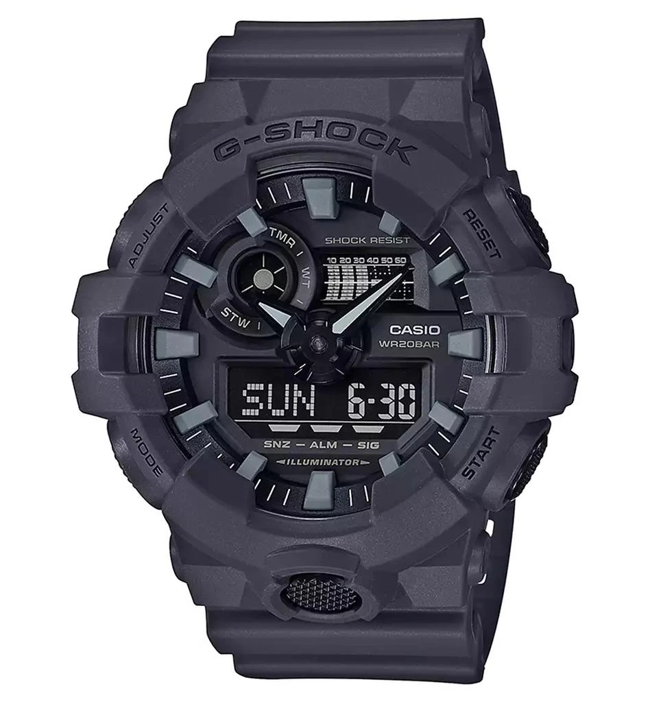 商品G-Shock|Men's Analog-Digital Dark Grey Resin Strap Watch,价格¥740,第1张图片