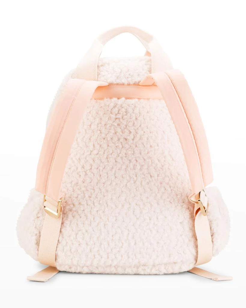 商品Chloé|Kid's Faux Shearling Logo-Strap Backpack,价格¥1895,第3张图片详细描述