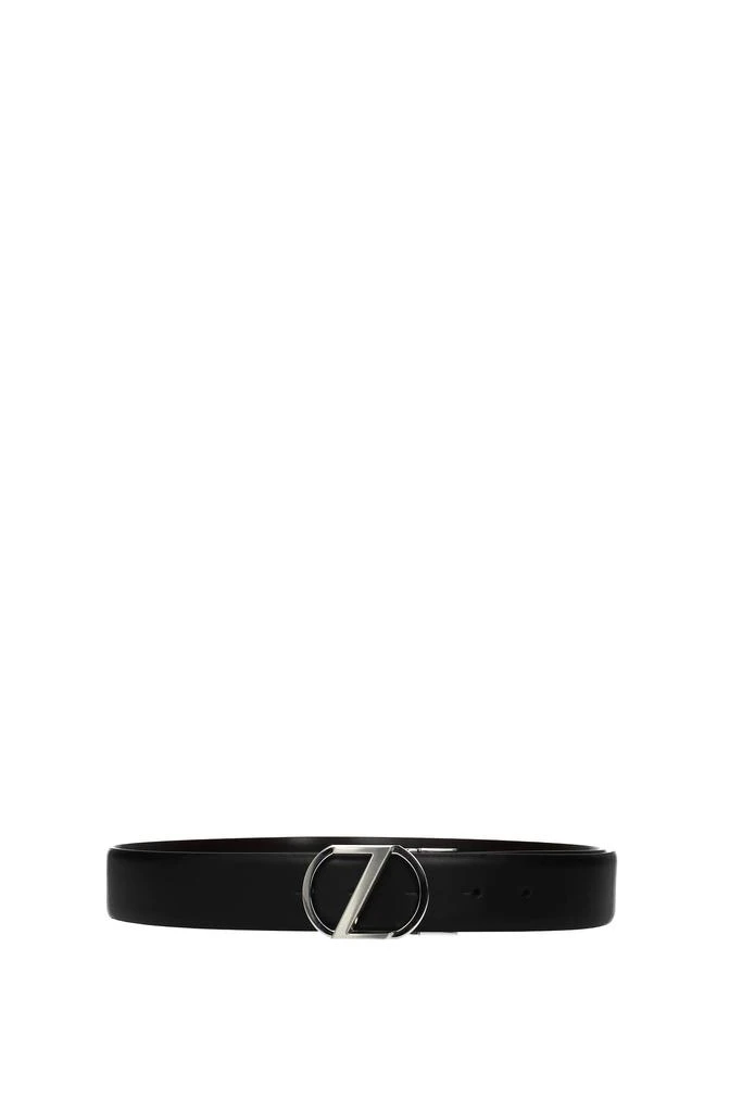 商品Zegna|Regular belts Leather Black Dark Brown,价格¥2063,第1张图片