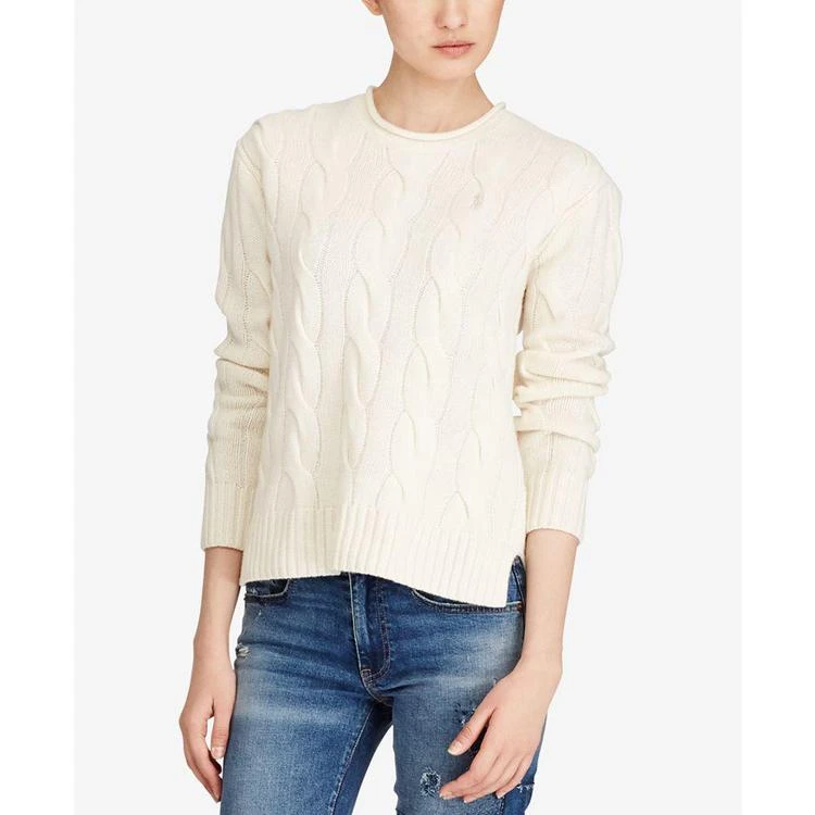 商品Ralph Lauren|Cable Wool Cashmere Blend Roll-Neck Cotton Sweater,价格¥659,第1张图片