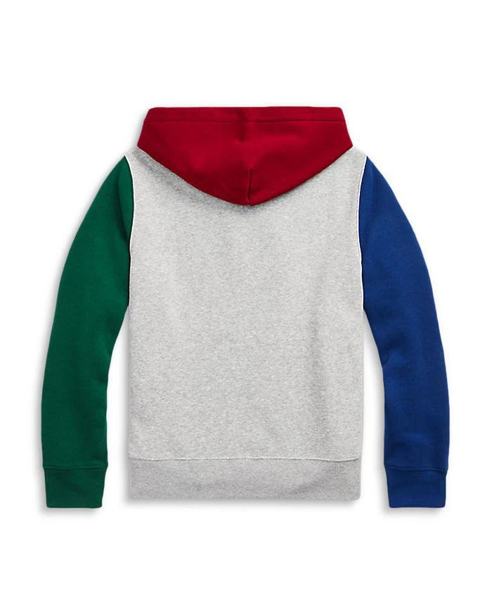 商品Ralph Lauren|Boys' Polo Bear Color Blocked Fleece Hoodie - Big Kid,价格¥337,第2张图片详细描述