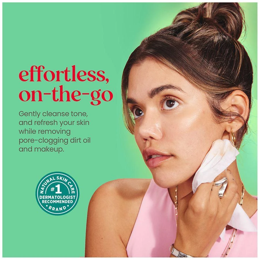 商品Burt's Bees|Refreshing Cucumber + Mint, 2-in-1 Pre-Moistened Towelettes Cucumber and Mint,价格¥57,第2张图片详细描述