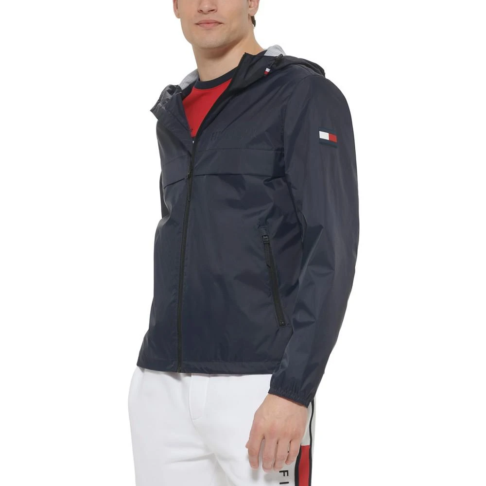 商品Tommy Hilfiger|Men's Stretch Hooded Zip-Front Rain Jacket,价格¥460,第3张图片详细描述