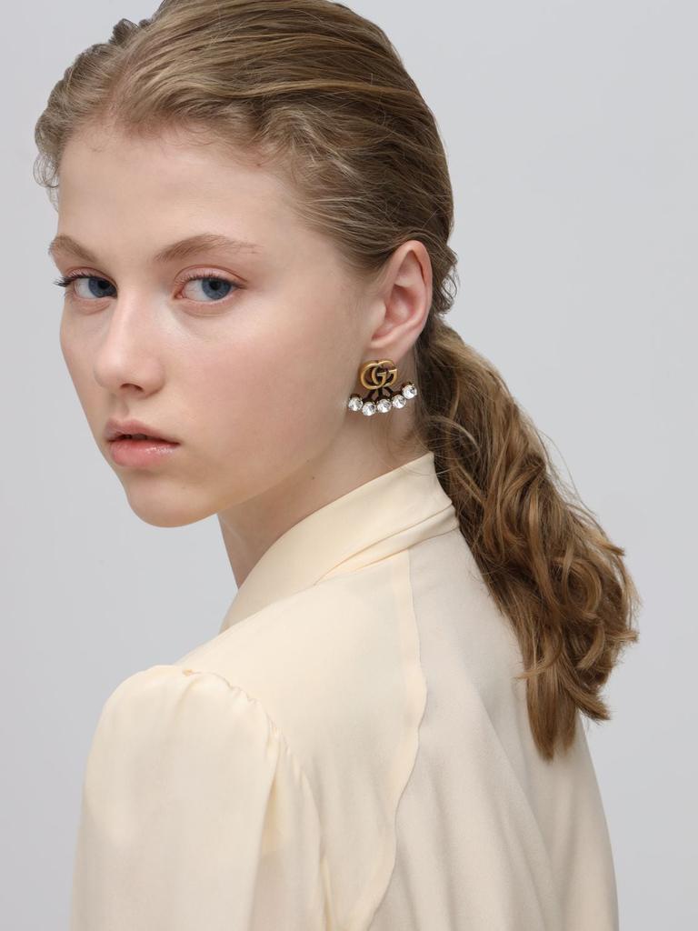 商品Gucci|Gg Marmont Crystal Mono Earring,价格¥2713,第1张图片