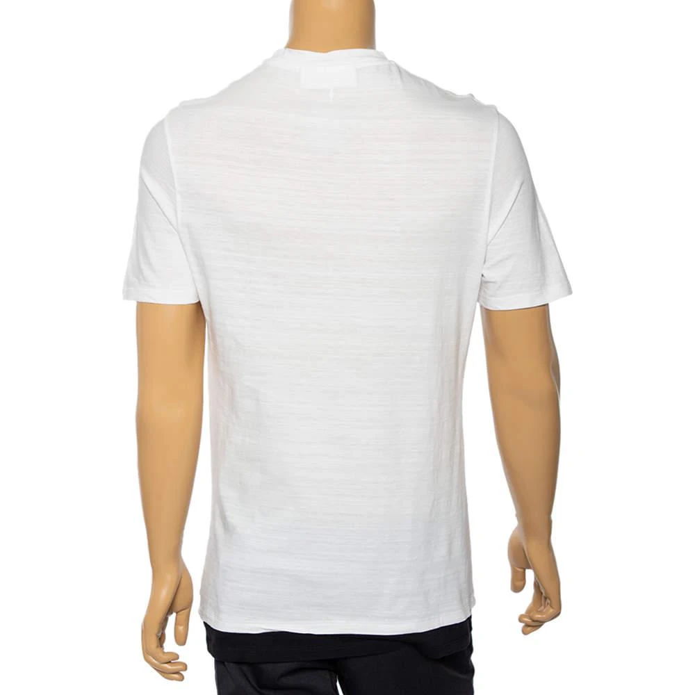 商品[二手商品] Neil Barrett|Neil Barrett White Lightening Bolt Printed Cotton Short Sleeve T-Shirt S,价格¥813,第3张图片详细描述