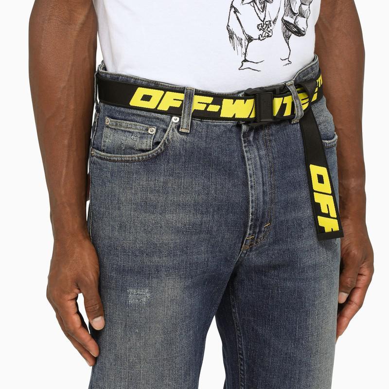 商品Off-White|Black and yellow webbing belt with logo,价格¥1975,第4张图片详细描述