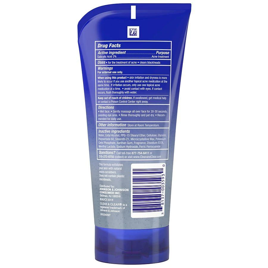 商品Clean & Clear|Blackhead Eraser Facial Scrub, 2% Salicylic Acid Unspecified,价格¥76,第3张图片详细描述