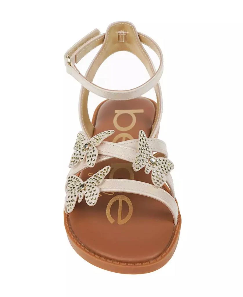 Big Girl's Strappy Sandal with Rhinestone Butterfly Appliques Polyurethane Sandals 商品