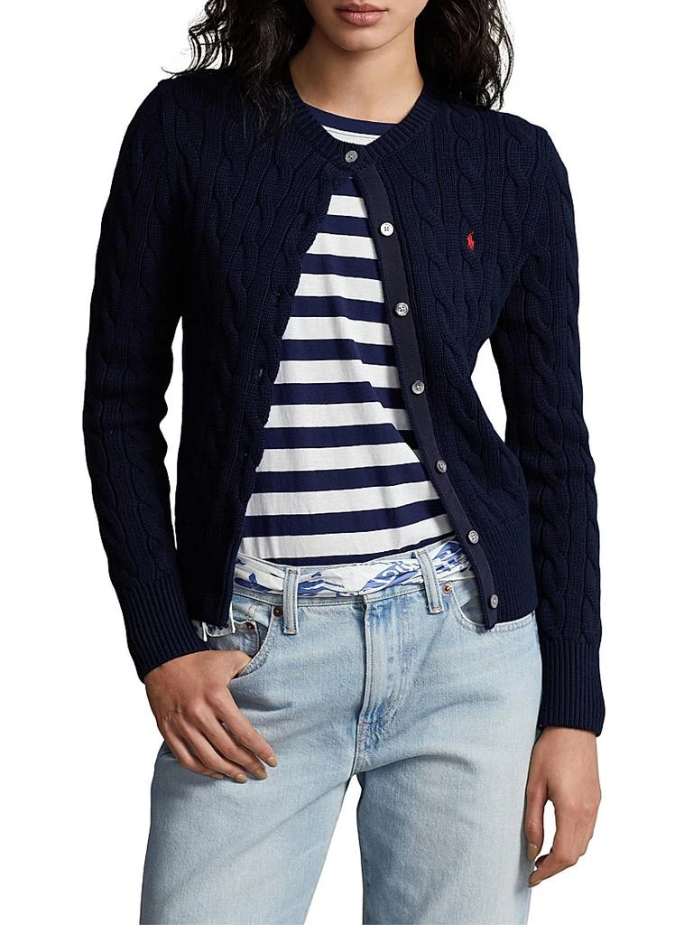 商品Ralph Lauren|女士 绞花针织开衫,价格¥1707,第3张图片详细描述