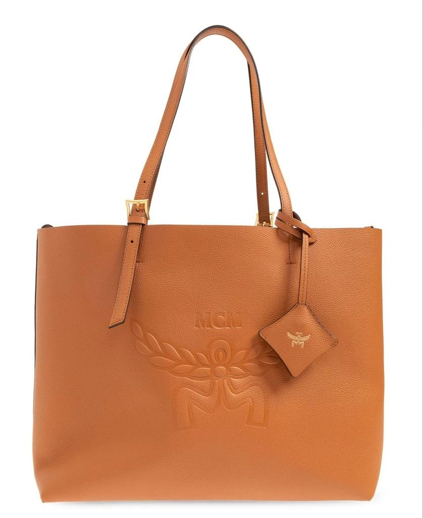 商品MCM|MCM Himmel Logo Debossed Shoulder Bag,价格¥7717,第1张图片详细描述