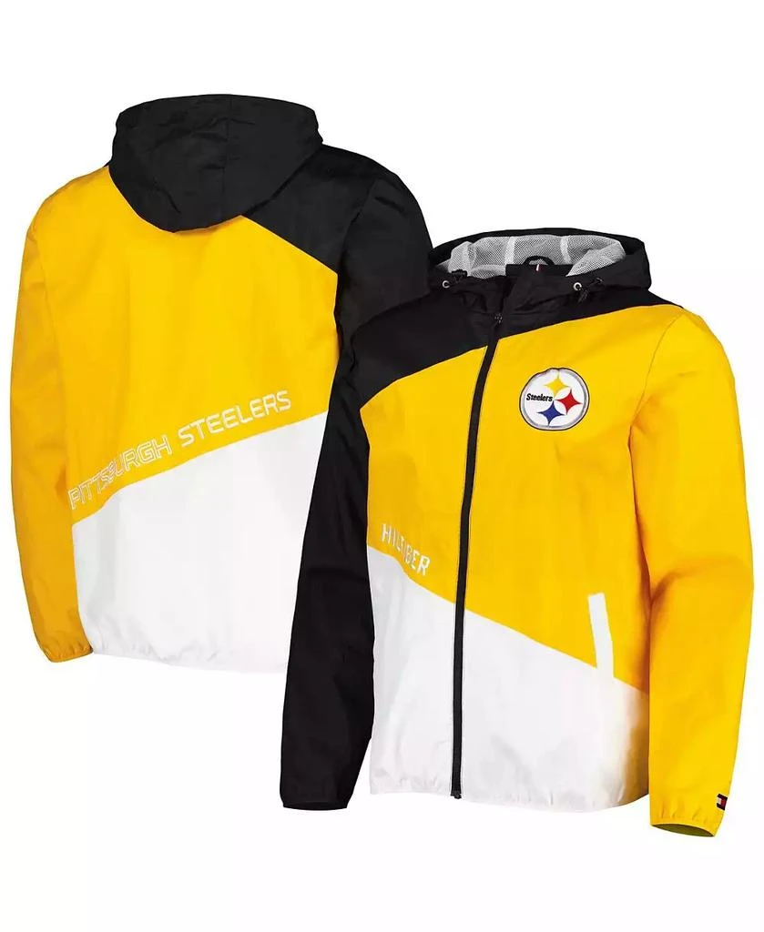 商品Tommy Hilfiger|Men's Black, Gold Pittsburgh Steelers Bill Full-Zip Jacket,价格¥748,第1张图片