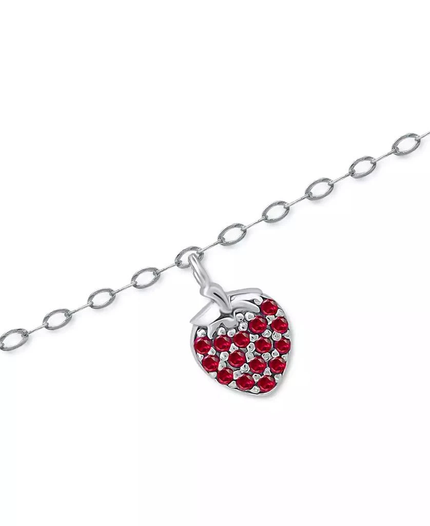 商品Giani Bernini|Lab-Created Ruby Strawberry Cluster Ankle Bracelet in Sterling Silver, Created for Macy's,价格¥103,第3张图片详细描述