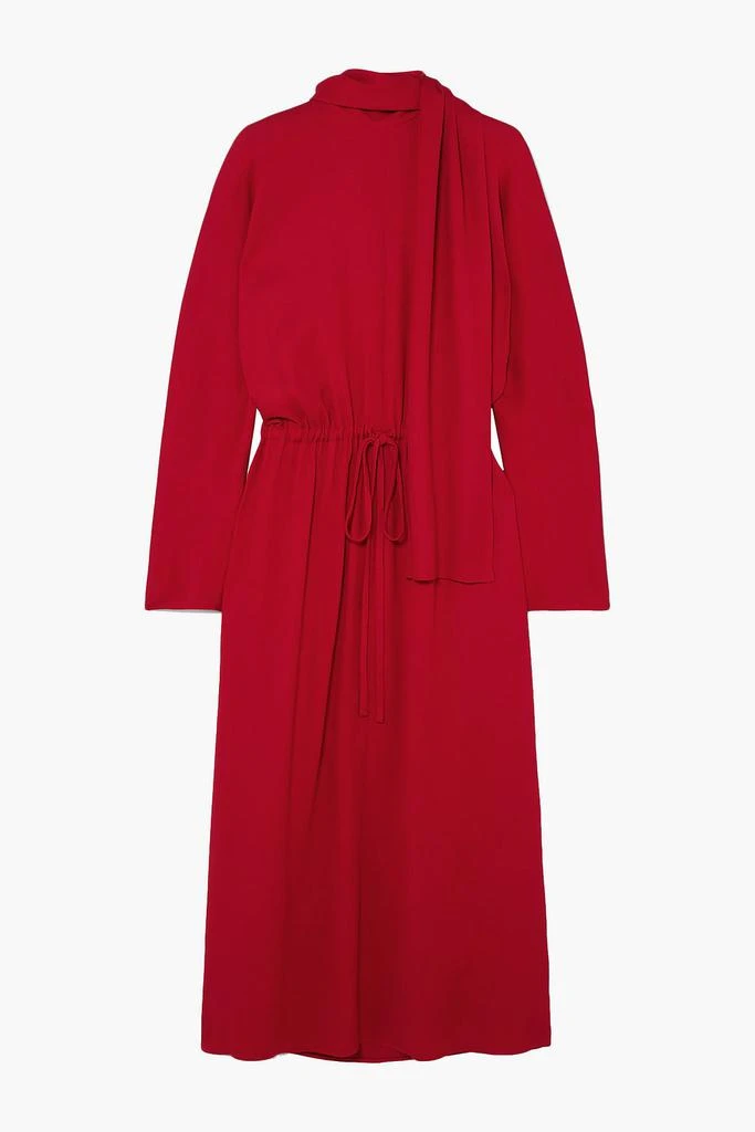 商品Valentino|Tie-neck crepe midi dress,价格¥11856,第3张图片详细描述