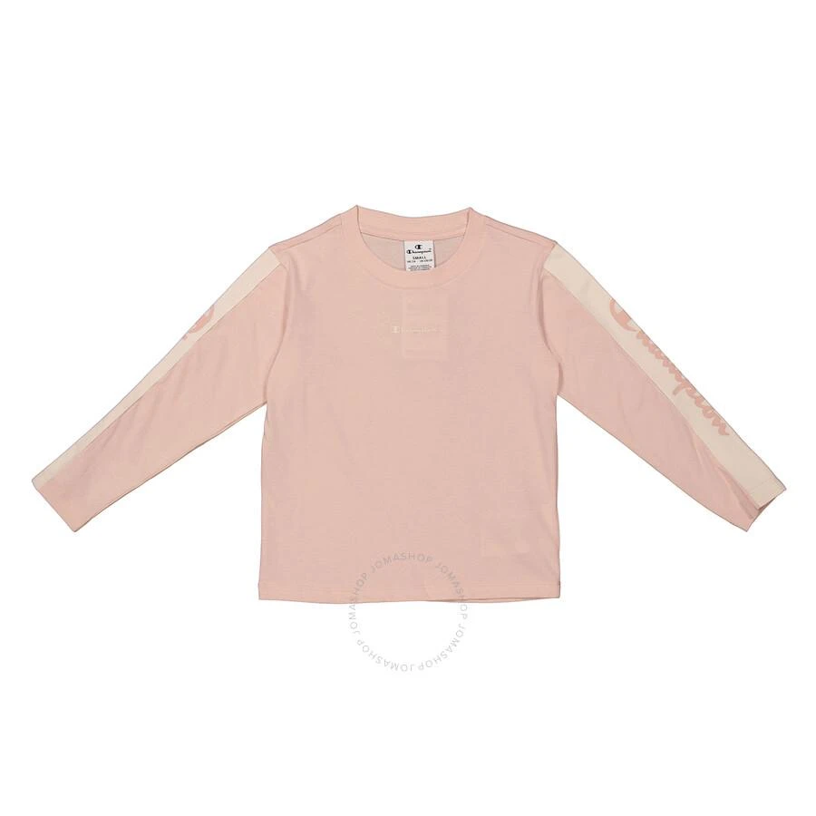 商品CHAMPION|Girls Pink Cotton Jersey Long-Sleeve Logo T-Shirt,价格¥127,第1张图片