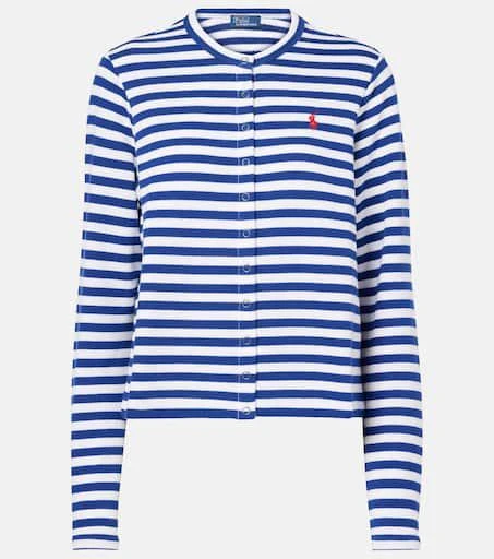 商品Ralph Lauren|Striped cotton-blend terry cardigan,价格¥689,第1张图片