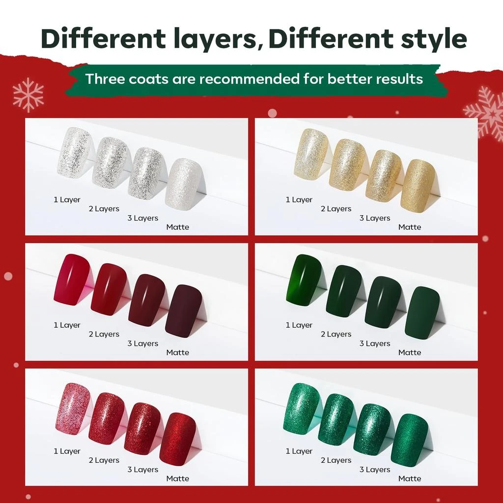 Merry Christmas - 6 Colors Nail Polish Set 商品