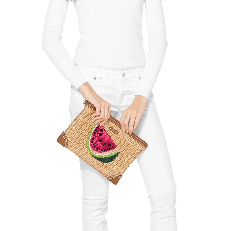 Michael Kors 迈克高仕 女士棕褐色手拿包 32S8GMBC8W-Natultrapnk 商品