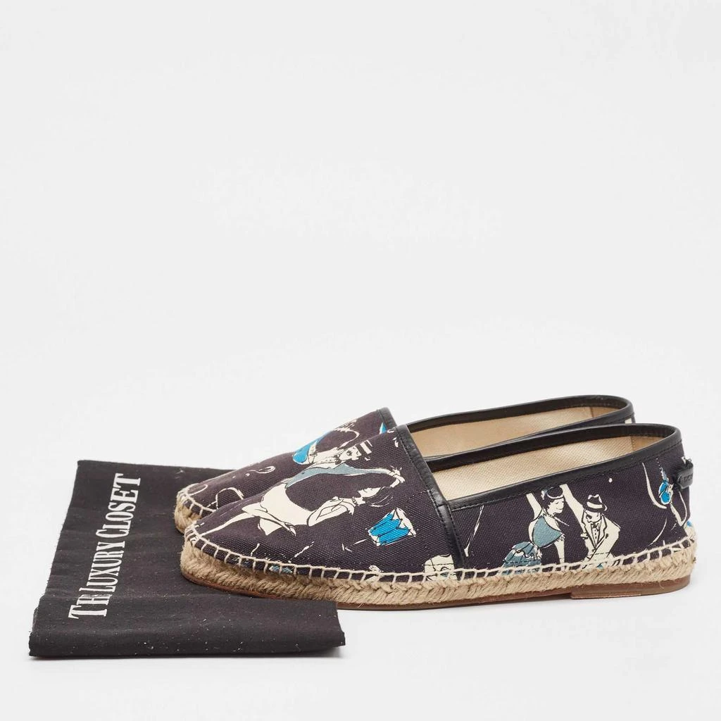 Dolce & Gabbana Navy Blue Printed Canvas Slip On Espadrilles Size 40 商品