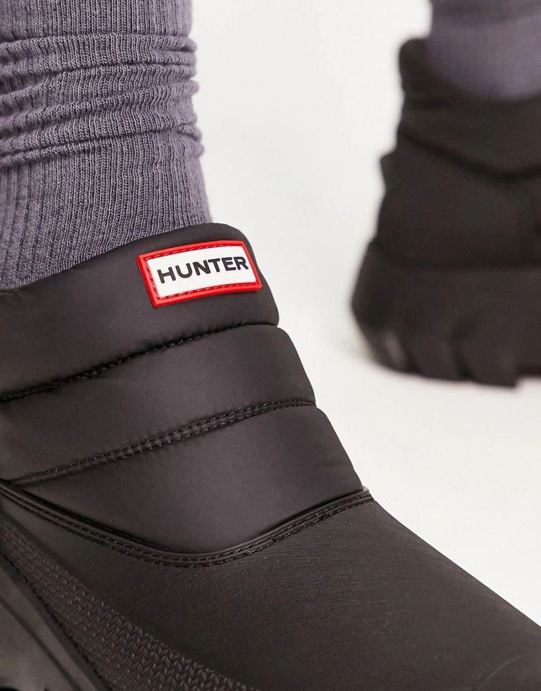 商品Hunter|Hunter intrepid ankle snow boots in quilted black,价格¥1107,第3张图片详细描述