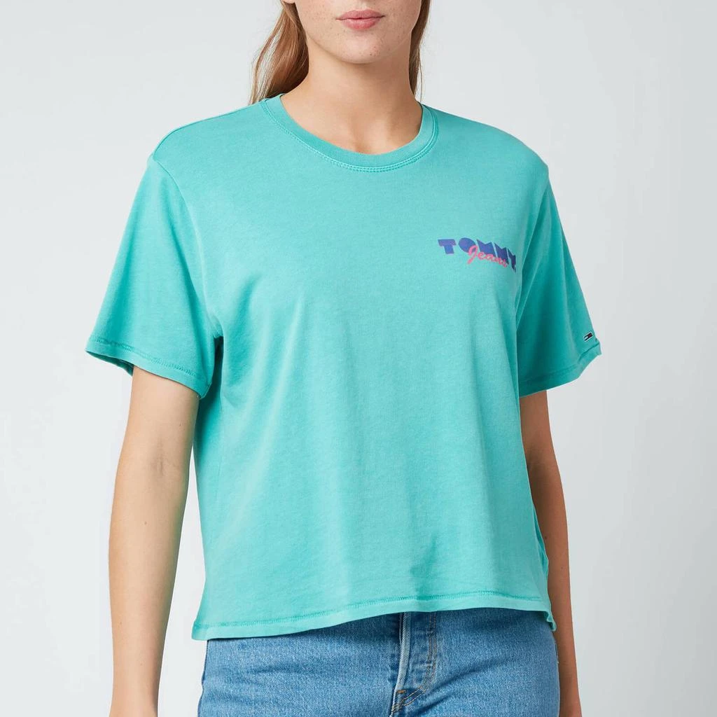 商品Tommy Hilfiger|Tommy Jeans Women's Tjw Crop Vintage Tee - Grecian Tile,价格¥108,第1张图片