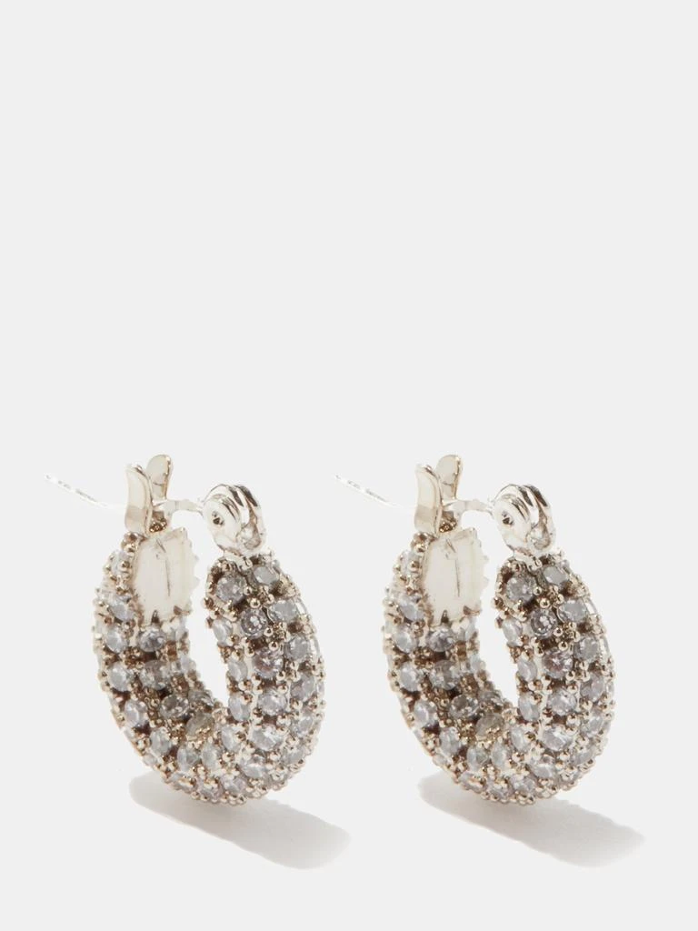 商品FALLON|Doughnut zircon & 14kt white gold-plated earrings,价格¥1082,第1张图片