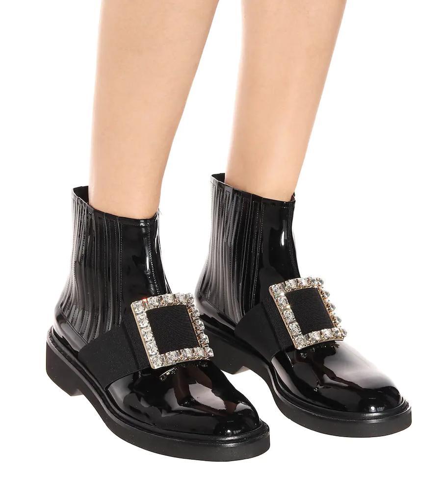 商品Roger Vivier|Viv' Rangers patent leather ankle boots,价格¥11824,第6张图片详细描述