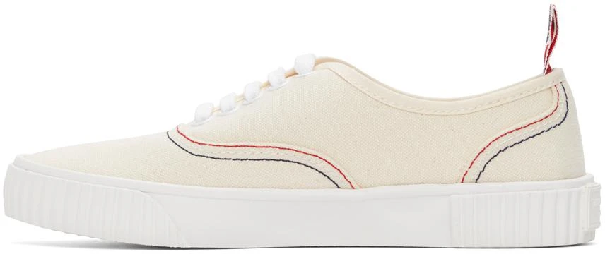 商品Thom Browne|Off-White Heritage Vulcanized Sneakers,价格¥2098,第3张图片详细描述