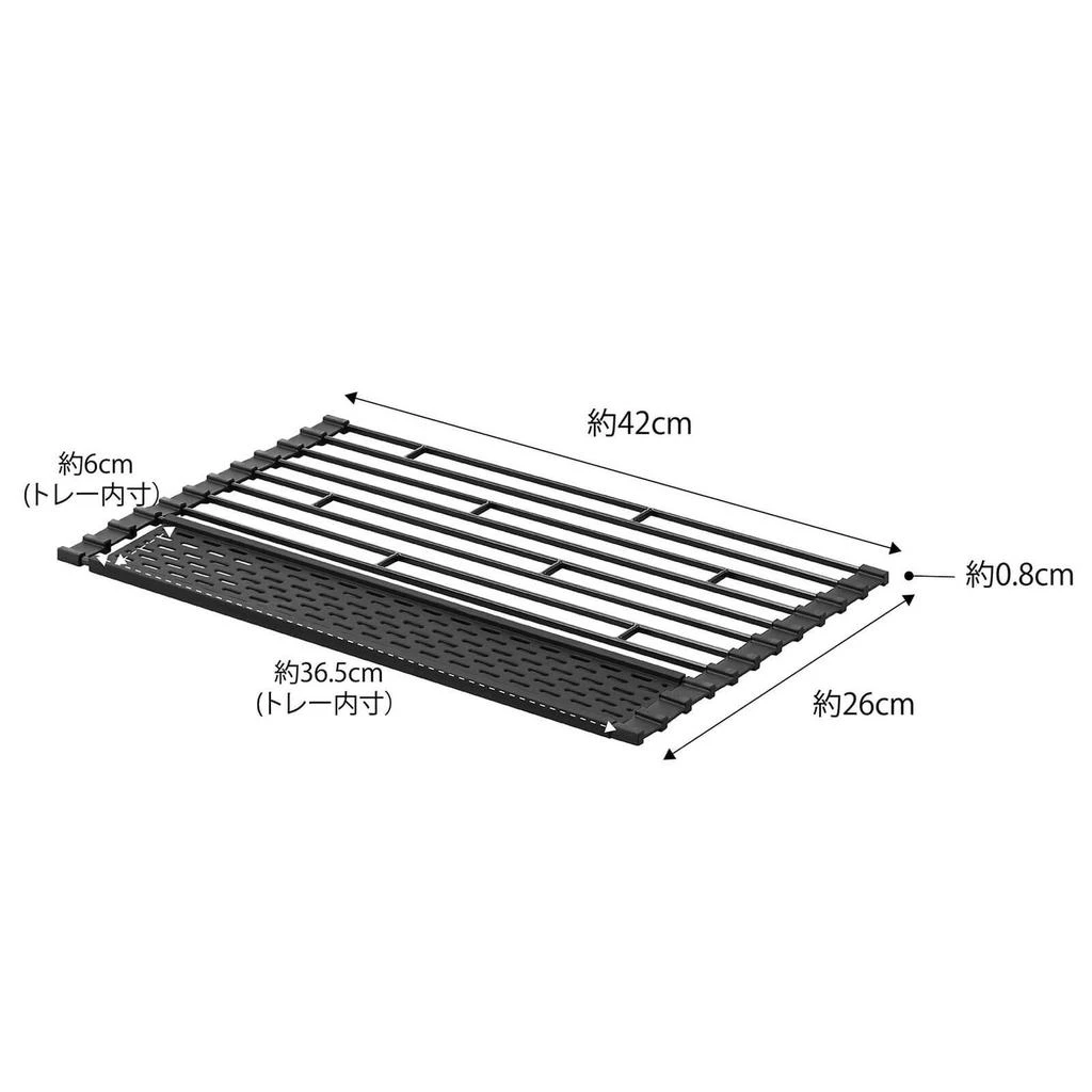商品Yamazaki|Yamazaki Tower Foldable Drainer - Black,价格¥85,第3张图片详细描述