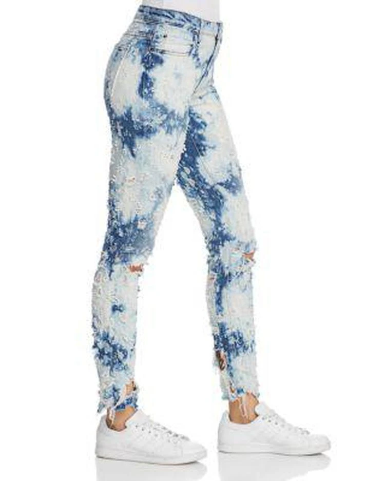 商品Alexander Wang|Whiplash Skinny Jeans in Bleached Destroy,价格¥1108,第3张图片详细描述