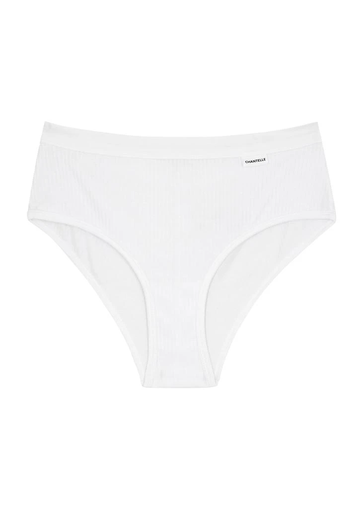 商品Chantelle|Comfort white ribbed stretch-cotton briefs,价格¥168,第1张图片