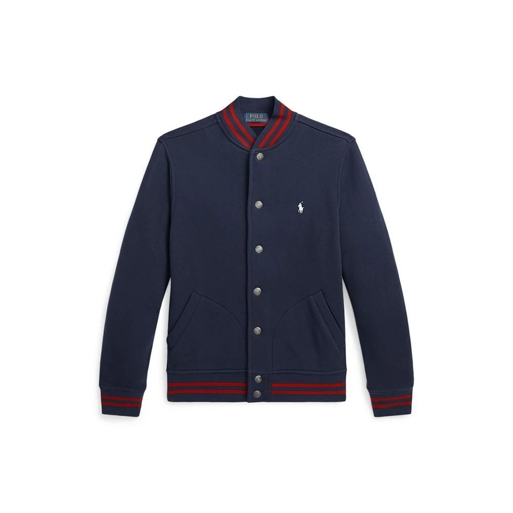 商品Ralph Lauren|Big Boys Logo Fleece Baseball Jacket,价格¥449,第1张图片