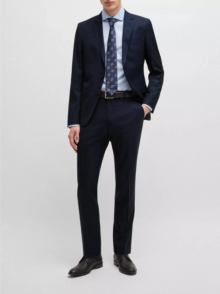 Slim Fit Suit in Checked Wool 商品
