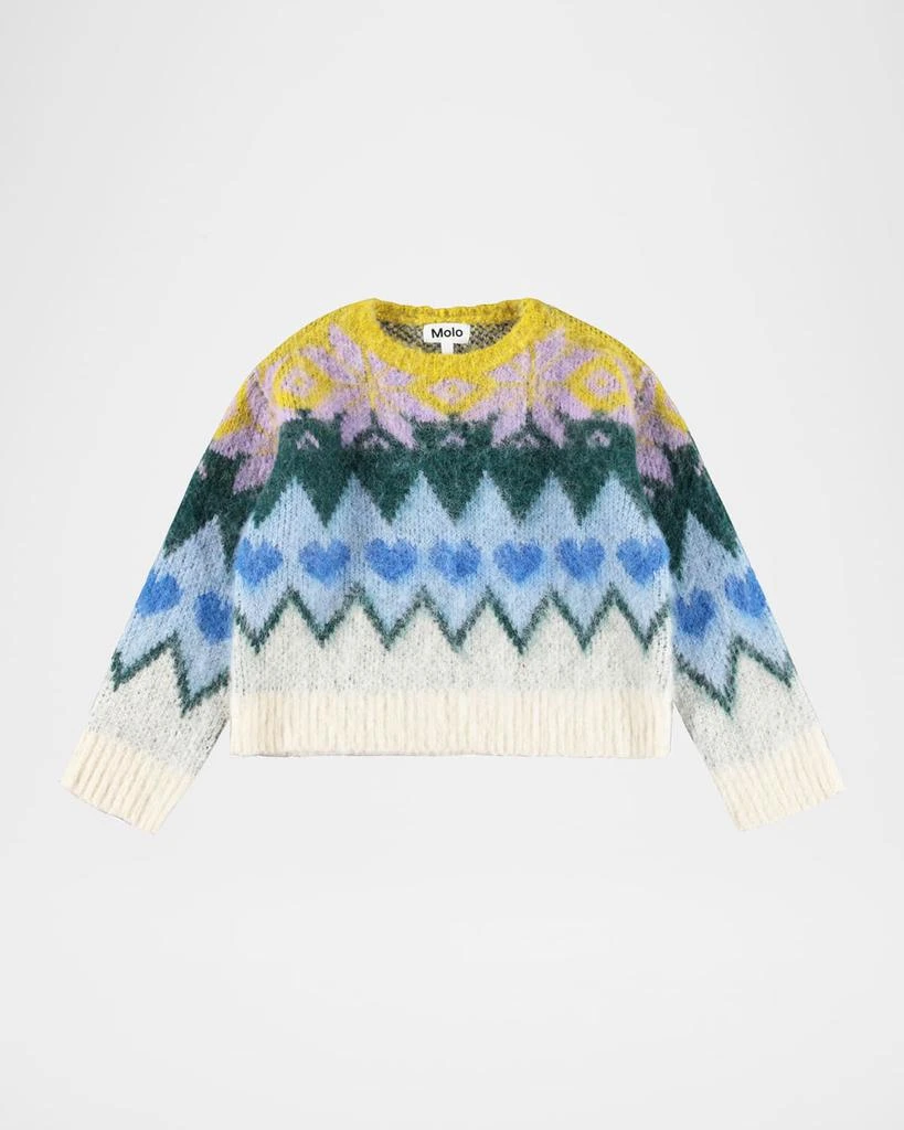 商品MOLO|Girl's Glenda Multicolor Wool-Blend Sweater, Size 7-12,价格¥690,第1张图片