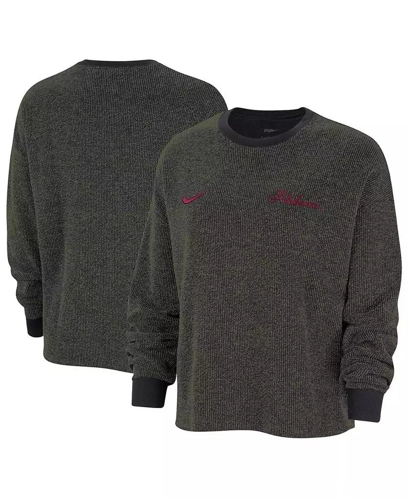 商品NIKE|Women's Black Alabama Crimson Tide Yoga Script Pullover Sweatshirt,价格¥449,第2张图片详细描述
