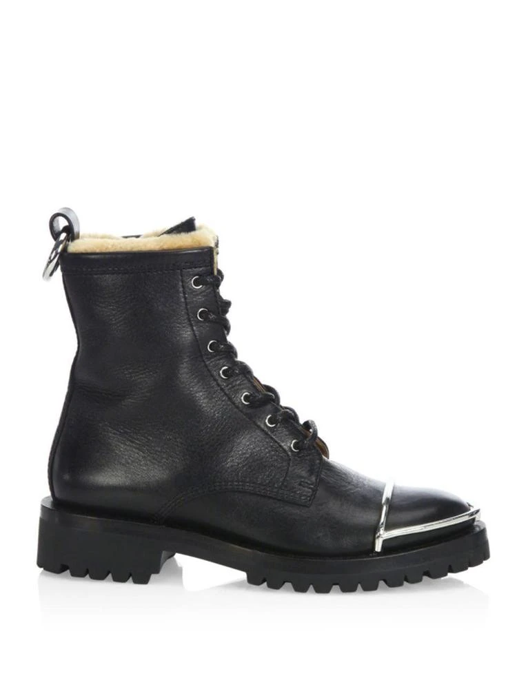 商品Alexander Wang|Lyndon Shearling & Tumbled Leather Combat Boots,价格¥2550,第5张图片详细描述