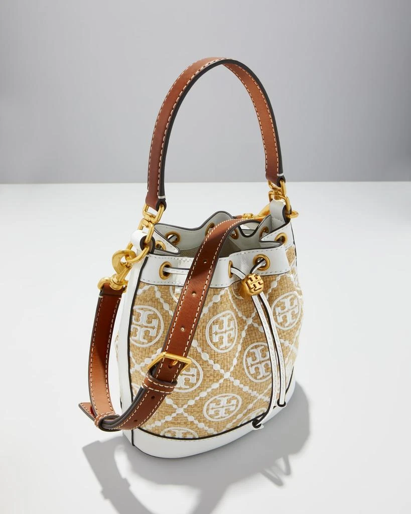 商品Tory Burch|T Monogram Straw Bucket Bag,价格¥3847,第2张图片详细描述