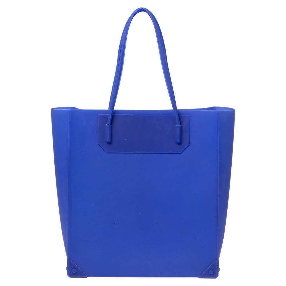 商品[二手商品] Alexander Wang|Alexander Wang Blue Rubber Prisma Tote,价格¥1051,第6张图片详细描述