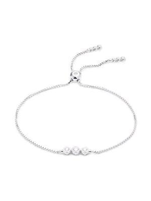 商品Saks Fifth Avenue|​14K White Gold & 0.5 TCW Diamond Adjustable Bracelet,价格¥15077,第1张图片